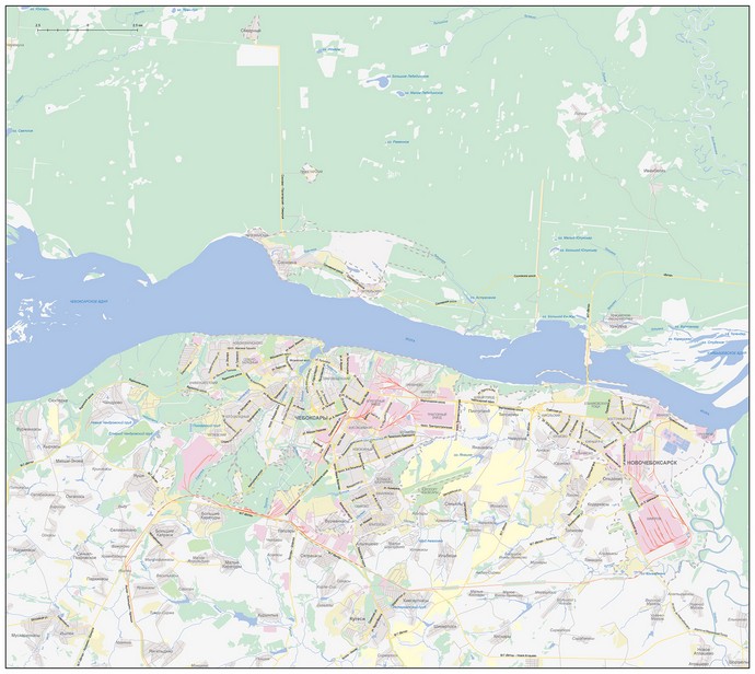 Векторные карты Чебоксар для скачивания и печати AI SVG EPS PDF CDR