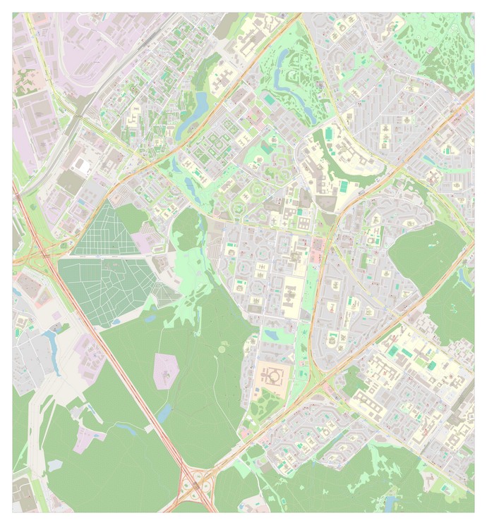 Карта Тропарёво-Никулино
