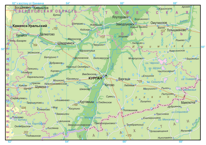 Векторные карты Курганской области для скачивания и печати AI SVG EPS