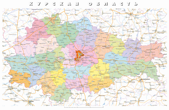 Векторная карта Курская область-АЦ