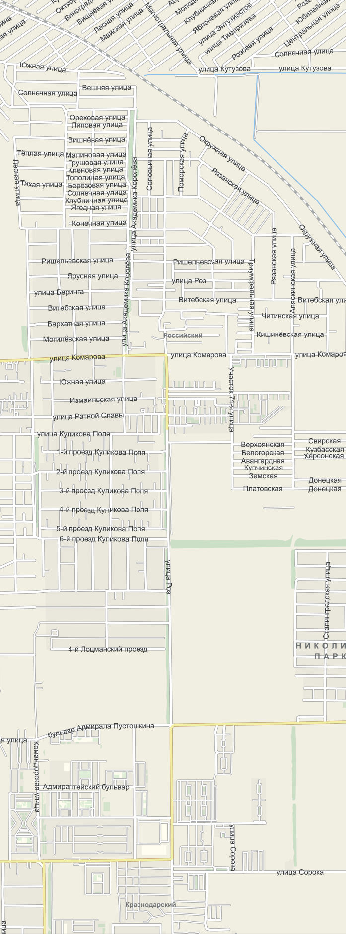 Векторная карта Краснодар-ГМУ