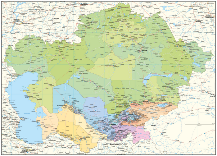 Карты Центральной (Средней) Азии