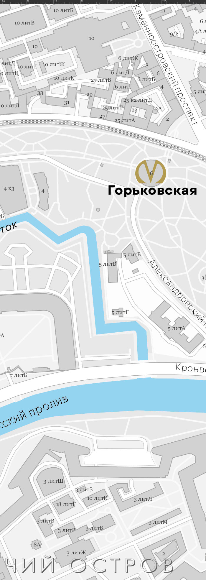 Векторная карта Петроградский район СПб-НБС