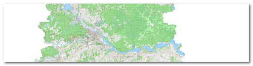 Топографическая карта Нижегородской области 2 км
