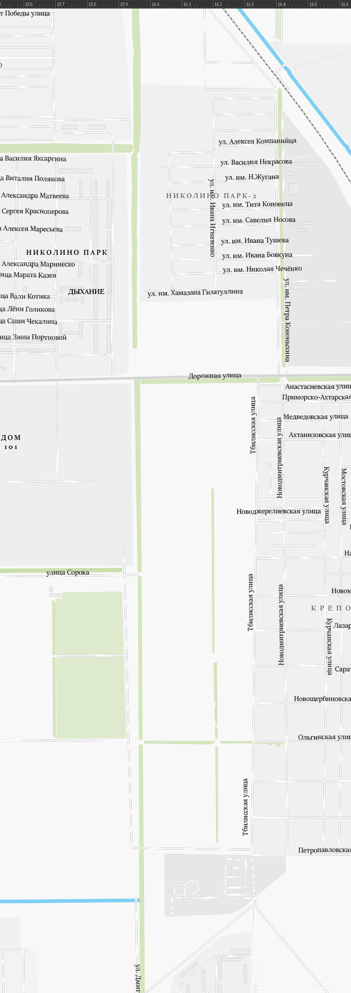 Векторная карта Краснодара на 2025 год [Краснодар-ВС