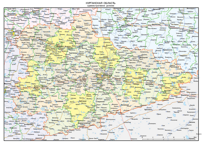 Векторные карты Курганской области для скачивания и печати AI SVG EPS
