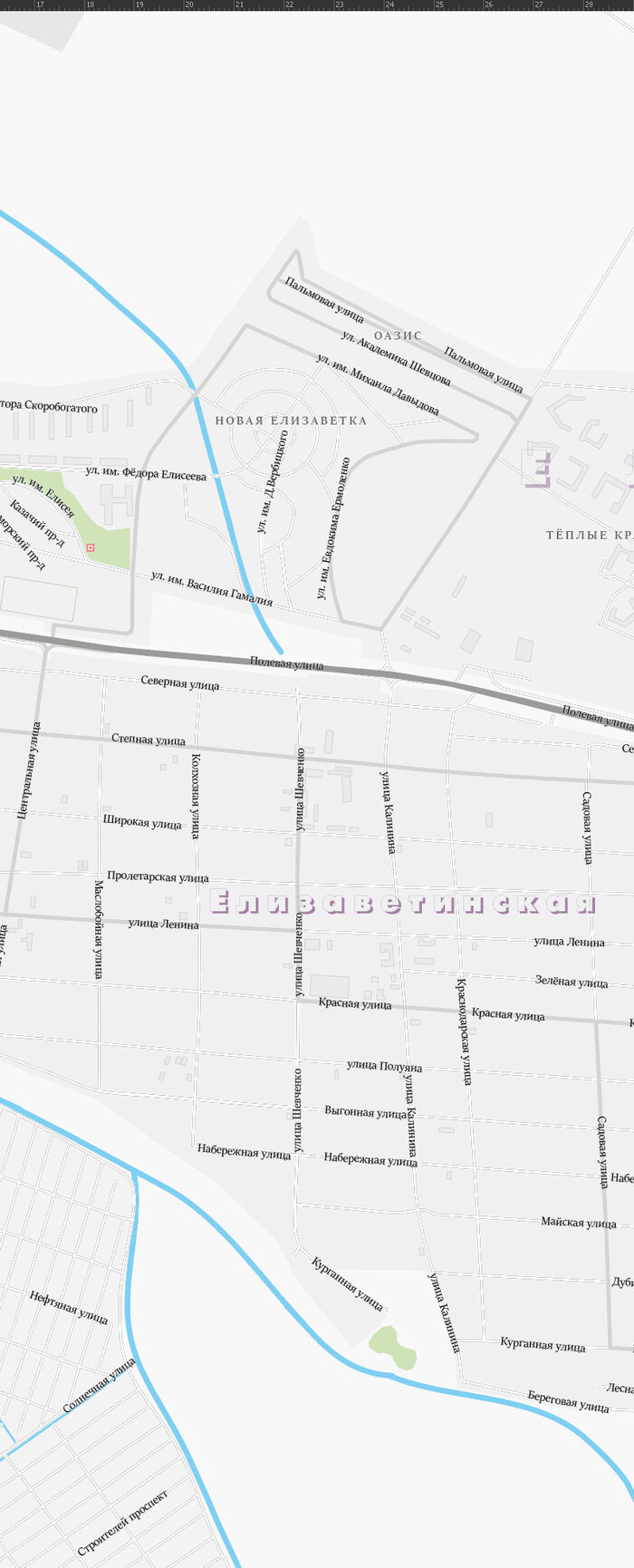 Векторная карта Краснодара на 2025 год [Краснодар-ВС
