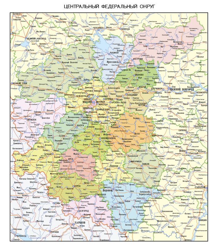 Карты Центрального Федерального Округа (СФО)