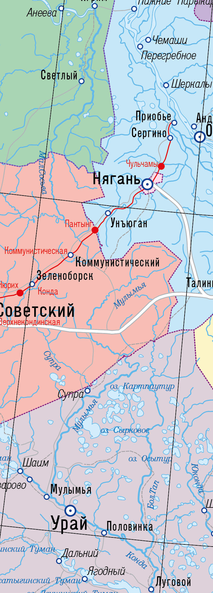 Векторная карта ХМАО-АО