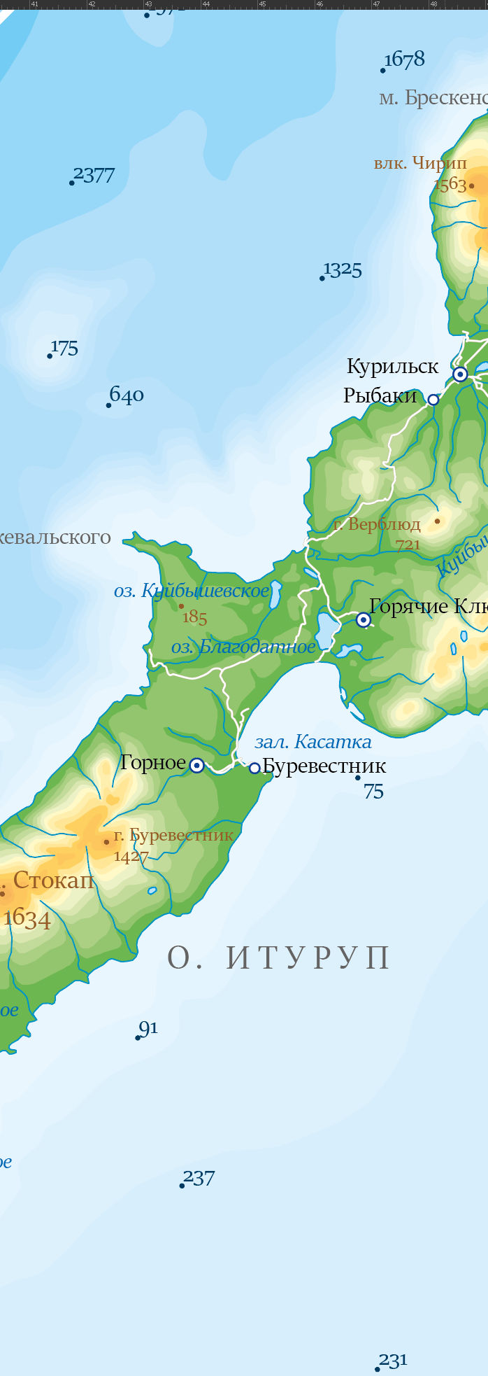 Векторная физическая карта Сахалинская область-ФБ