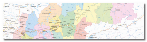 Векторная карта Иркутская область-АФ
