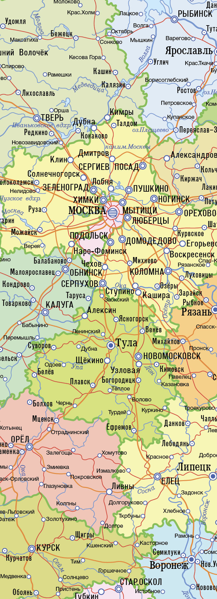 Карты Центрального Федерального Округа (СФО)