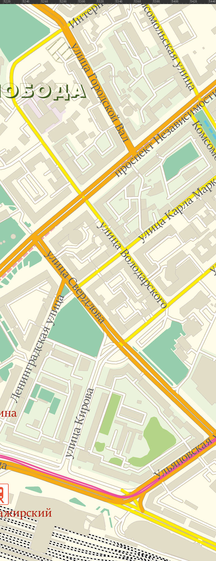 Векторная карта Минск-ВС