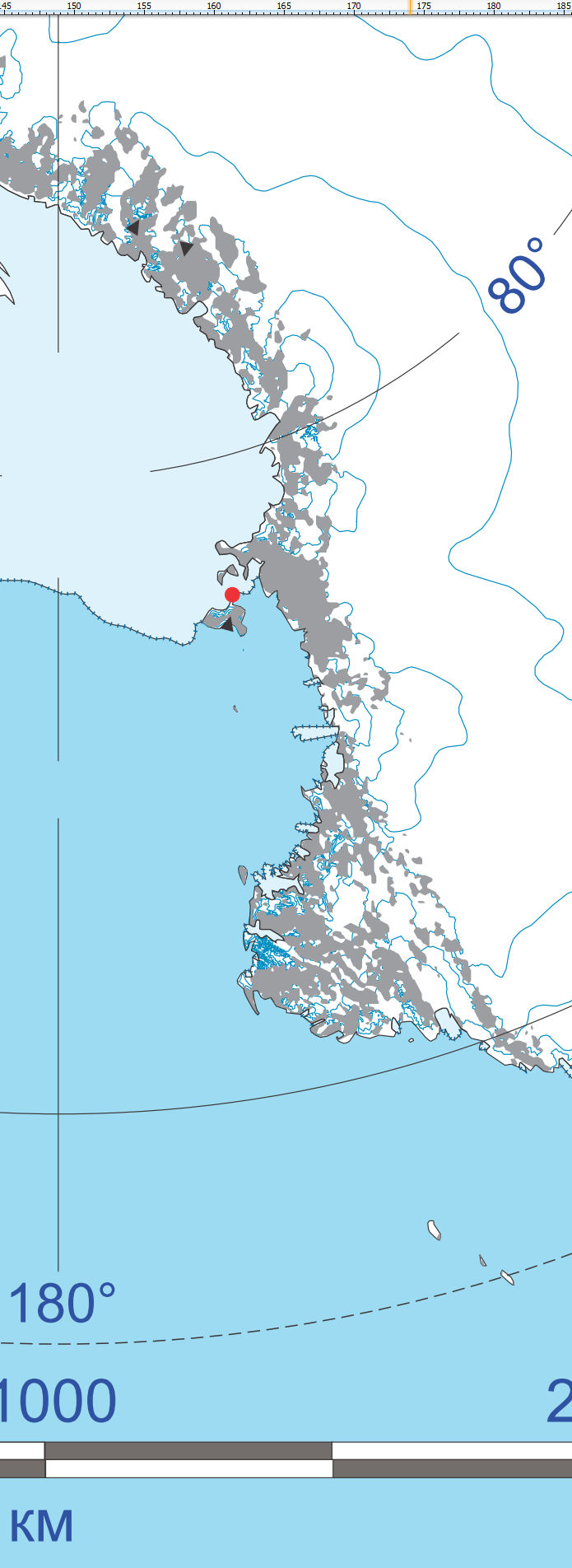 Контурная карта Антарктида-КС