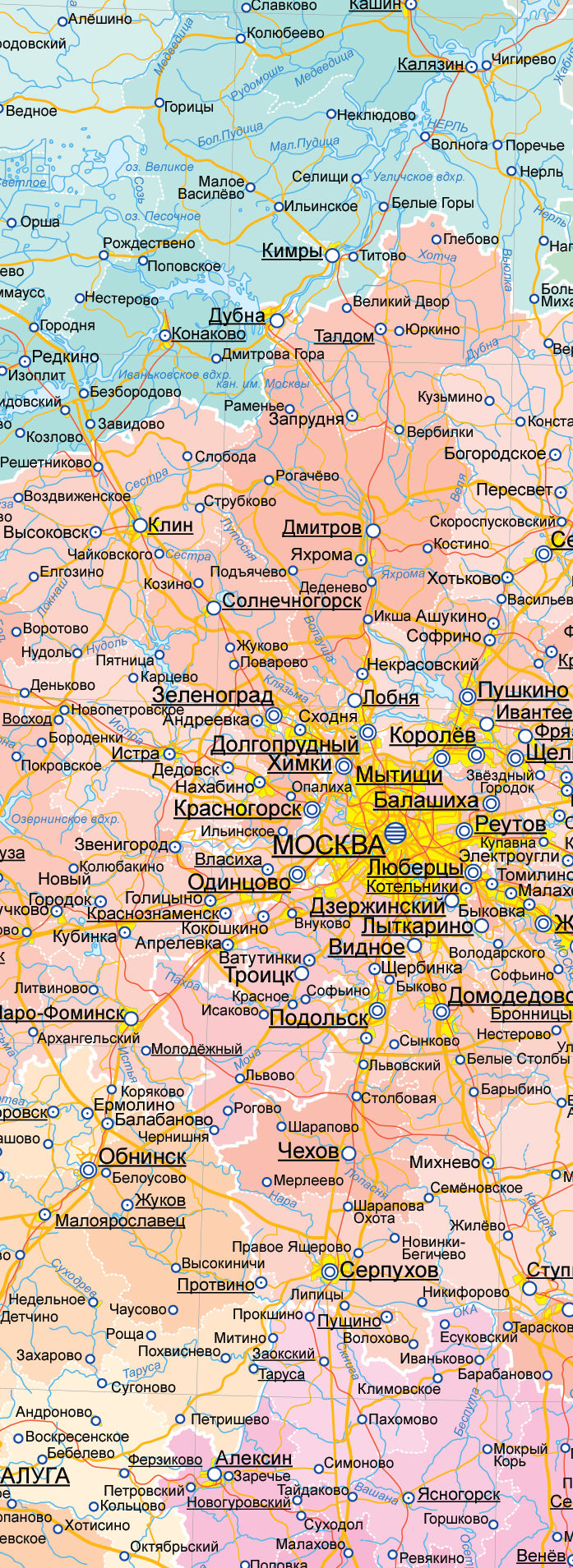 Карты Центрального Федерального Округа (СФО)