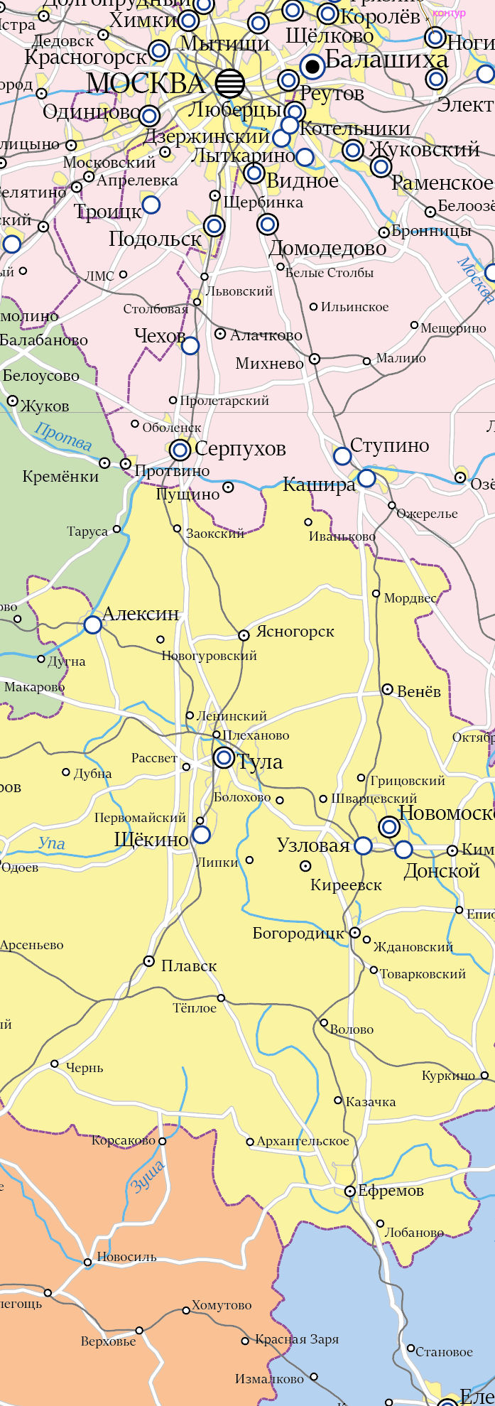 Карты Центрального Федерального Округа (СФО)