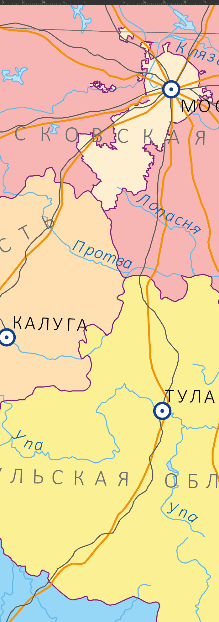 Карты Центрального Федерального Округа (СФО)