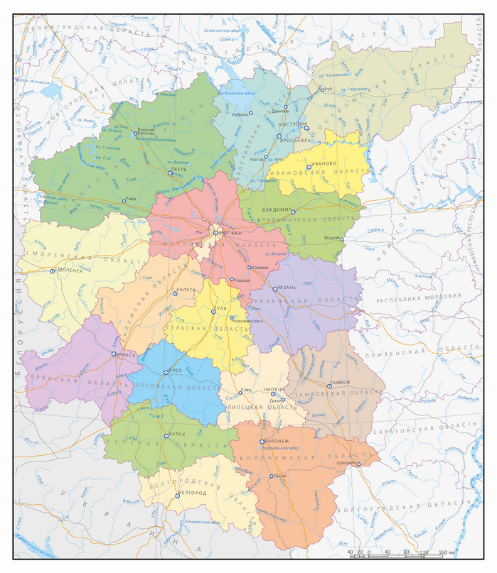 Карты Центрального Федерального Округа (СФО)