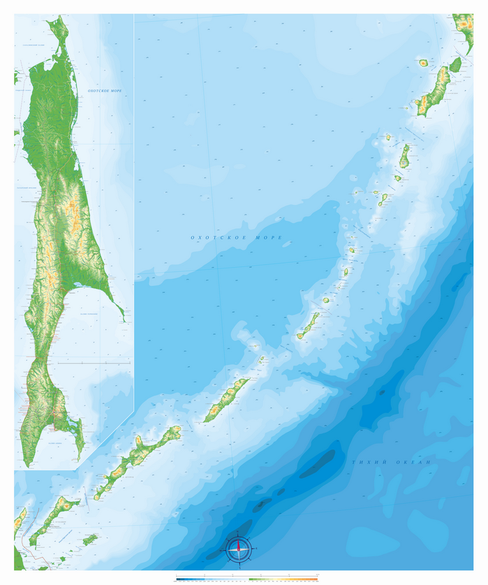 Векторная физическая карта Сахалинская область-ФБ