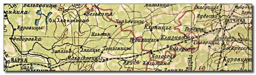 Карта Санкт-Петербургской губернии 1900 г.