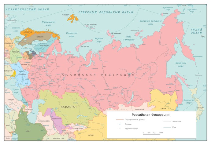 Политическая карта России