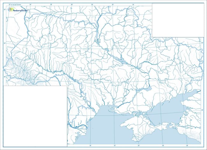 Контурная карта Украины