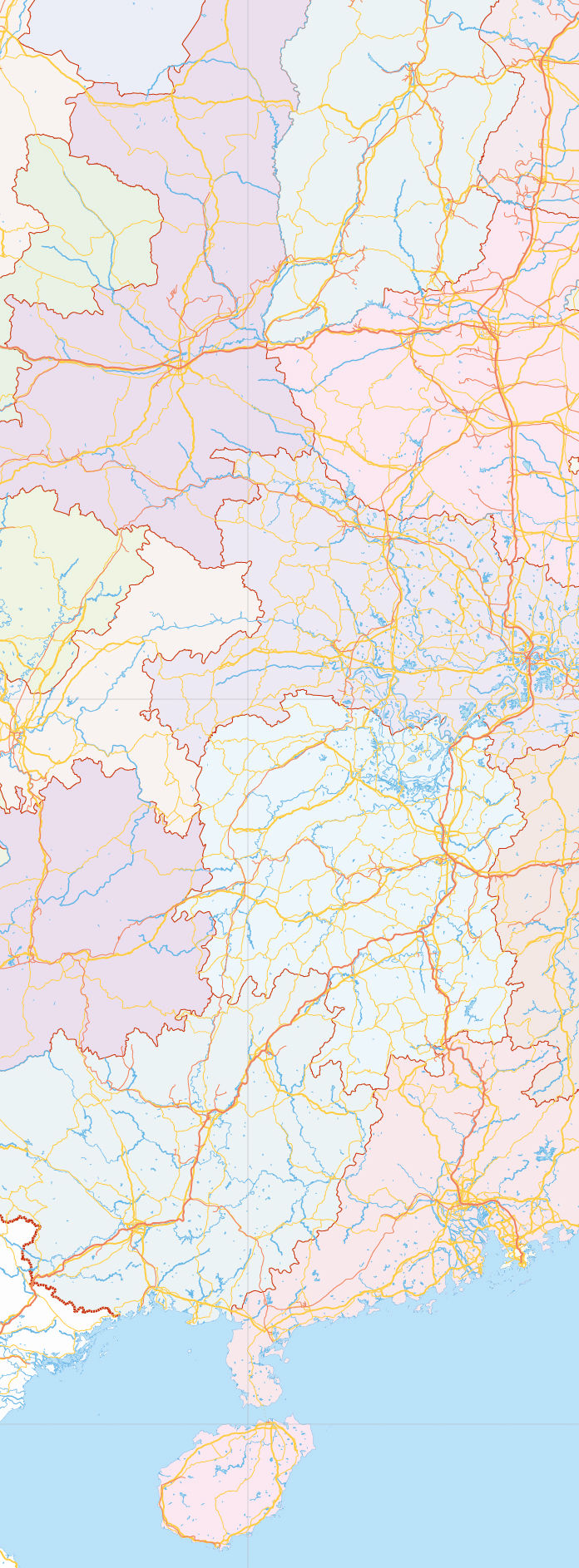 Векторная карта Китай-КАБ