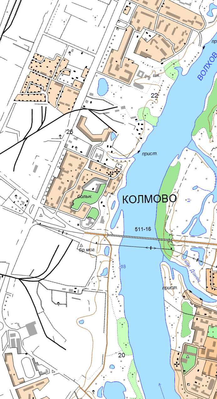 Топографическая карта Новгорода
