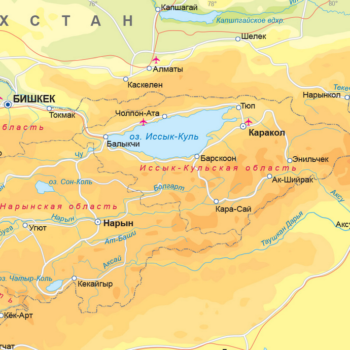 Векторные карты Киргизии для скачивания и печати AI SVG EPS PDF CDR
