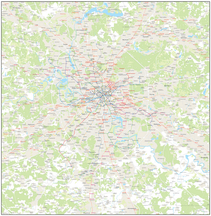 Векторные карты Москвы для скачивания и печати AI SVG EPS PDF CDR