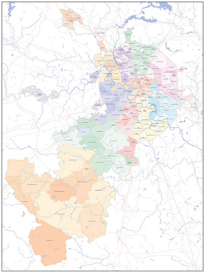 Векторные карты Москвы для скачивания и печати AI SVG EPS PDF CDR