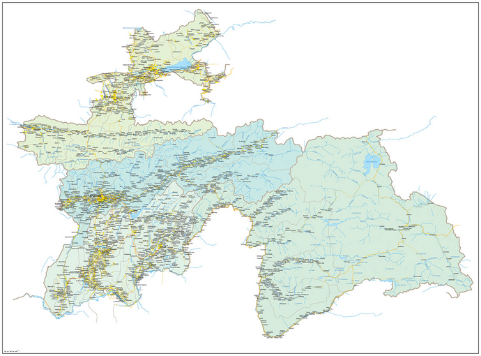 Векторные карты Таджикистана для скачивания и печати AI SVG EPS PDF CD