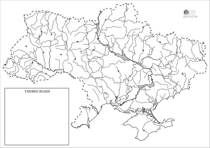 Контурна карта України 2013