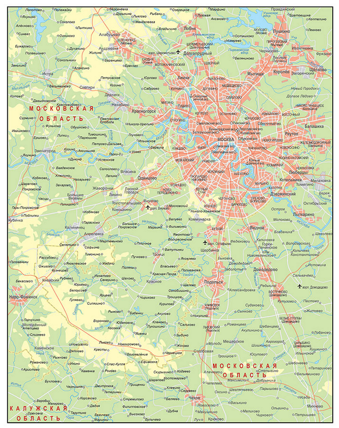 Векторные карты Москвы для скачивания и печати AI SVG EPS PDF CDR