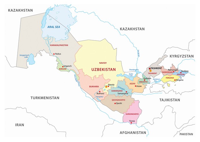 Карты Узбекистана