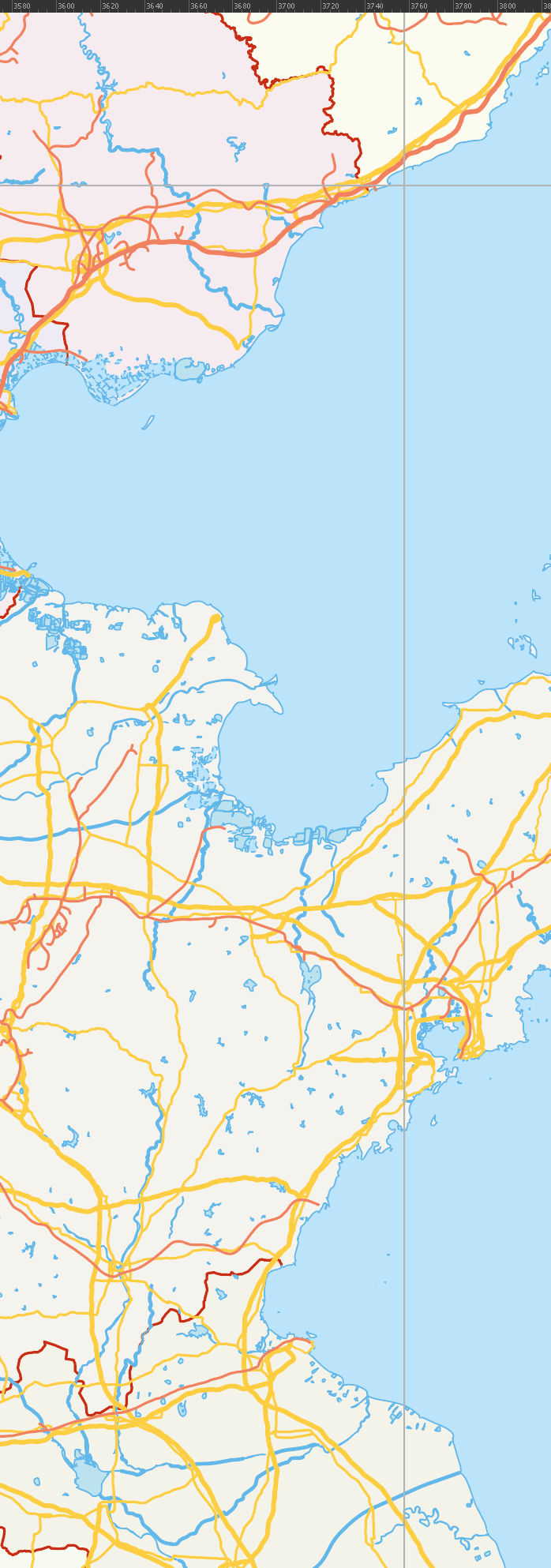 Векторная карта Китай-КАБ