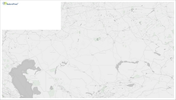 Контурная карта Казахстана