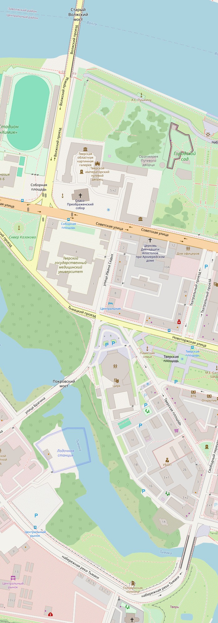 Растровые карты Твери для скачивания и печати PDF PNG JPG GeoTIFF