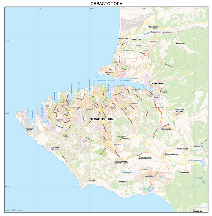 Векторные карты Севастополя для скачивания и печати AI SVG EPS PDF CDR