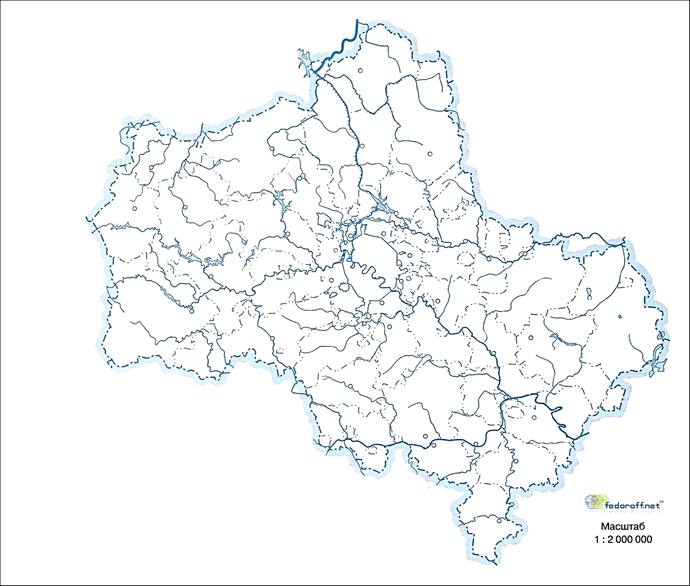 Контурная карта москвы и московской области