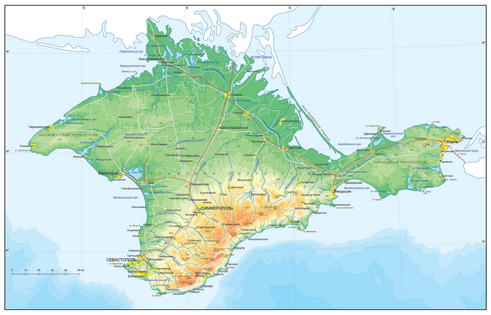 Векторные карты Крыма для скачивания и печати AI SVG EPS PDF CDR