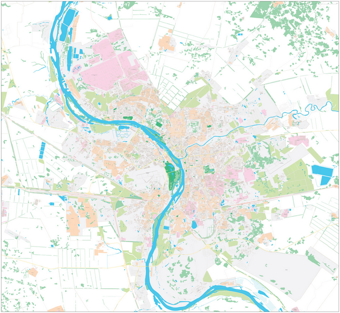 Векторные карты Омска для скачивания и печати AI SVG EPS PDF CDR