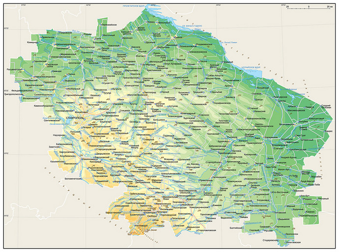 Векторные карты Ставропольского края для скачивания и печати AI SVG EP