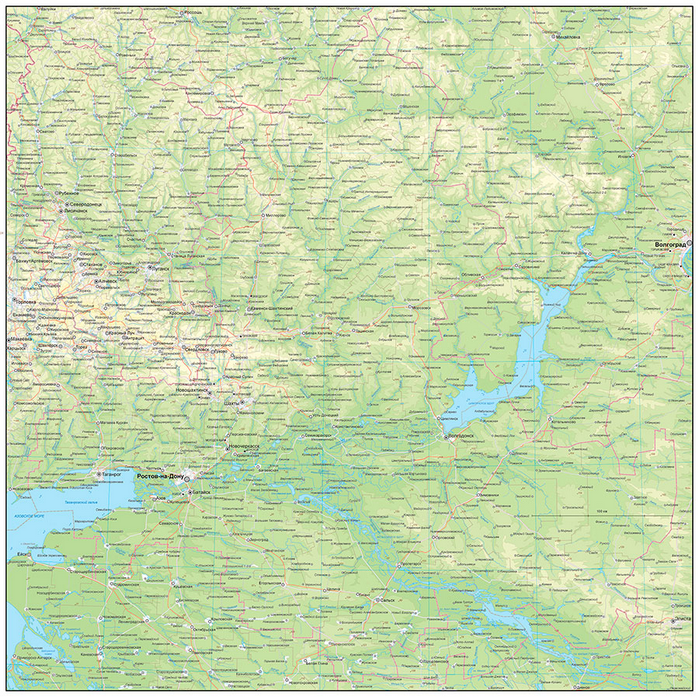 Векторные карты Ростовской области для скачивания и печати AI SVG EPS