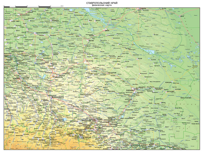 Векторные карты Ставропольского края для скачивания и печати AI SVG EP