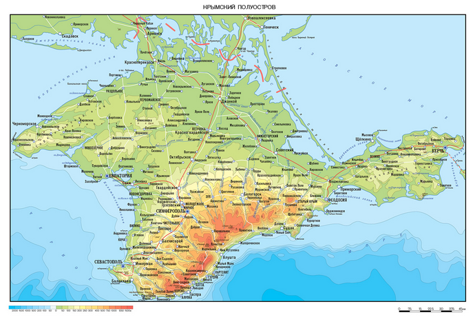 Векторные карты Крыма для скачивания и печати AI SVG EPS PDF CDR