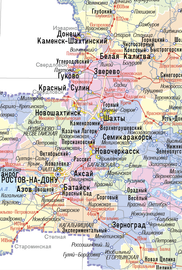 Карты Ростовской области