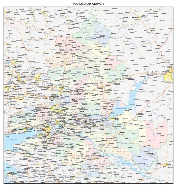 Векторные карты Ростовской области для скачивания и печати AI SVG EPS