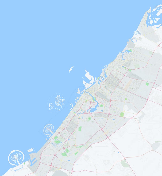 Карта Дубая [для настенной печати]