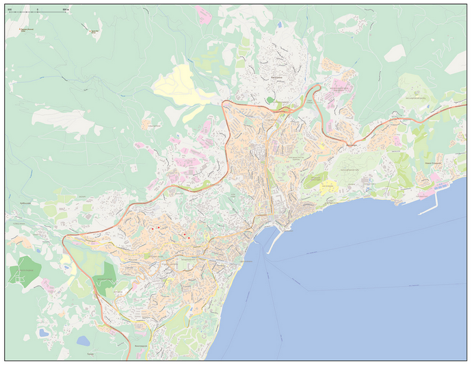 Векторные карты Ялты для скачивания и печати AI SVG EPS PDF CDR